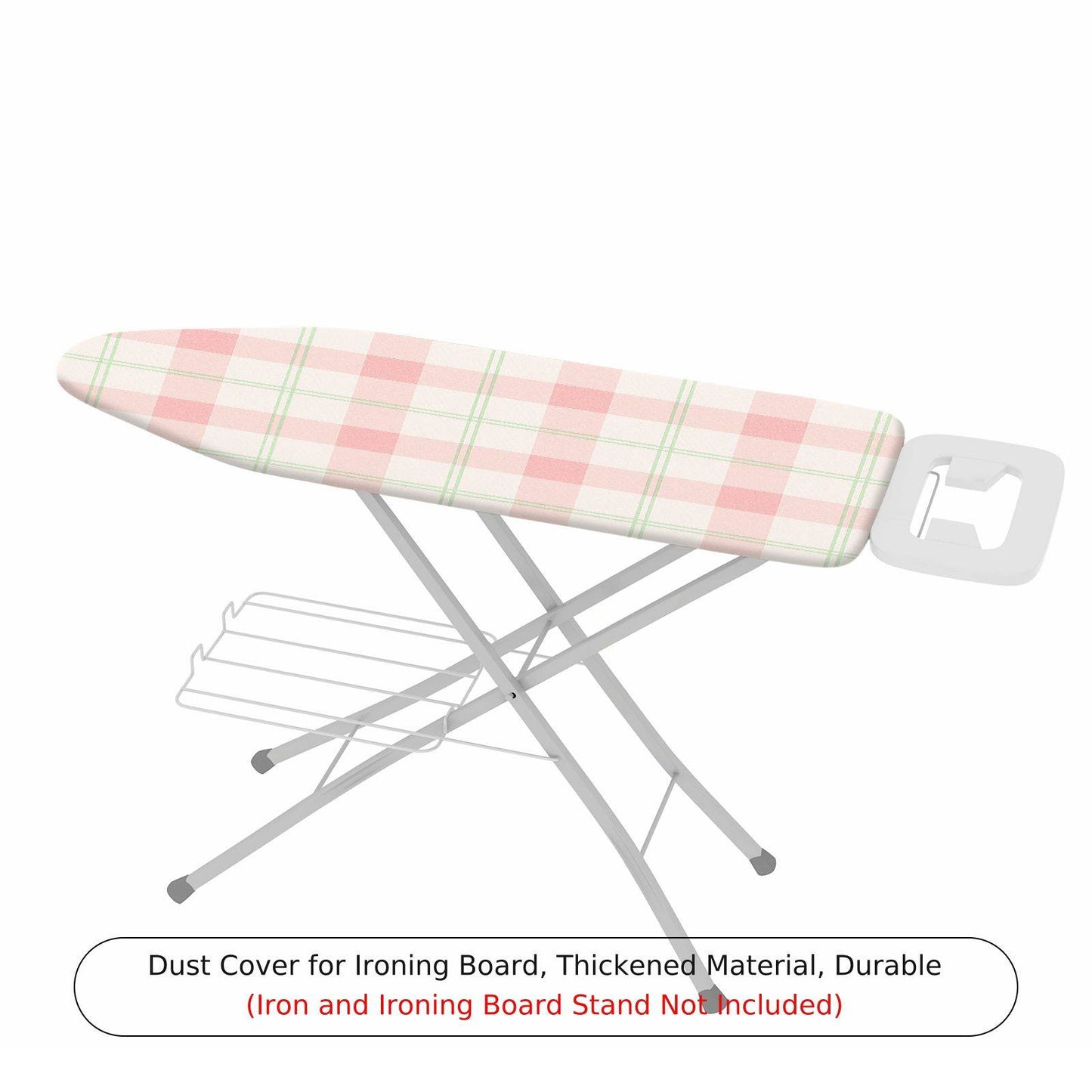 1-Piece Plaid Pink Green  Ironing Board Cover, Universal Size, Without Board