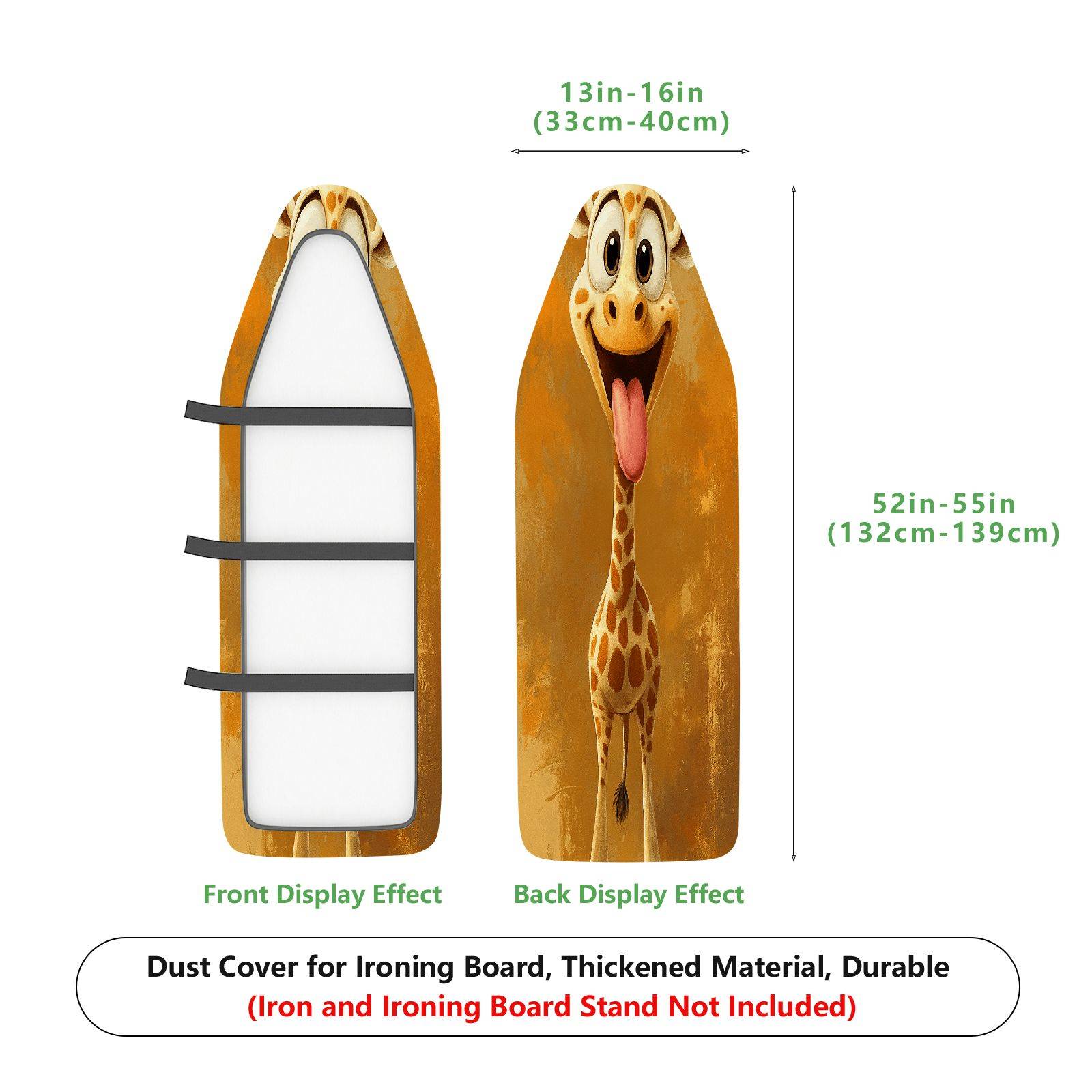 1-Piece Giraffe Animal Fun  Ironing Board Cover, Universal Size, Without Board