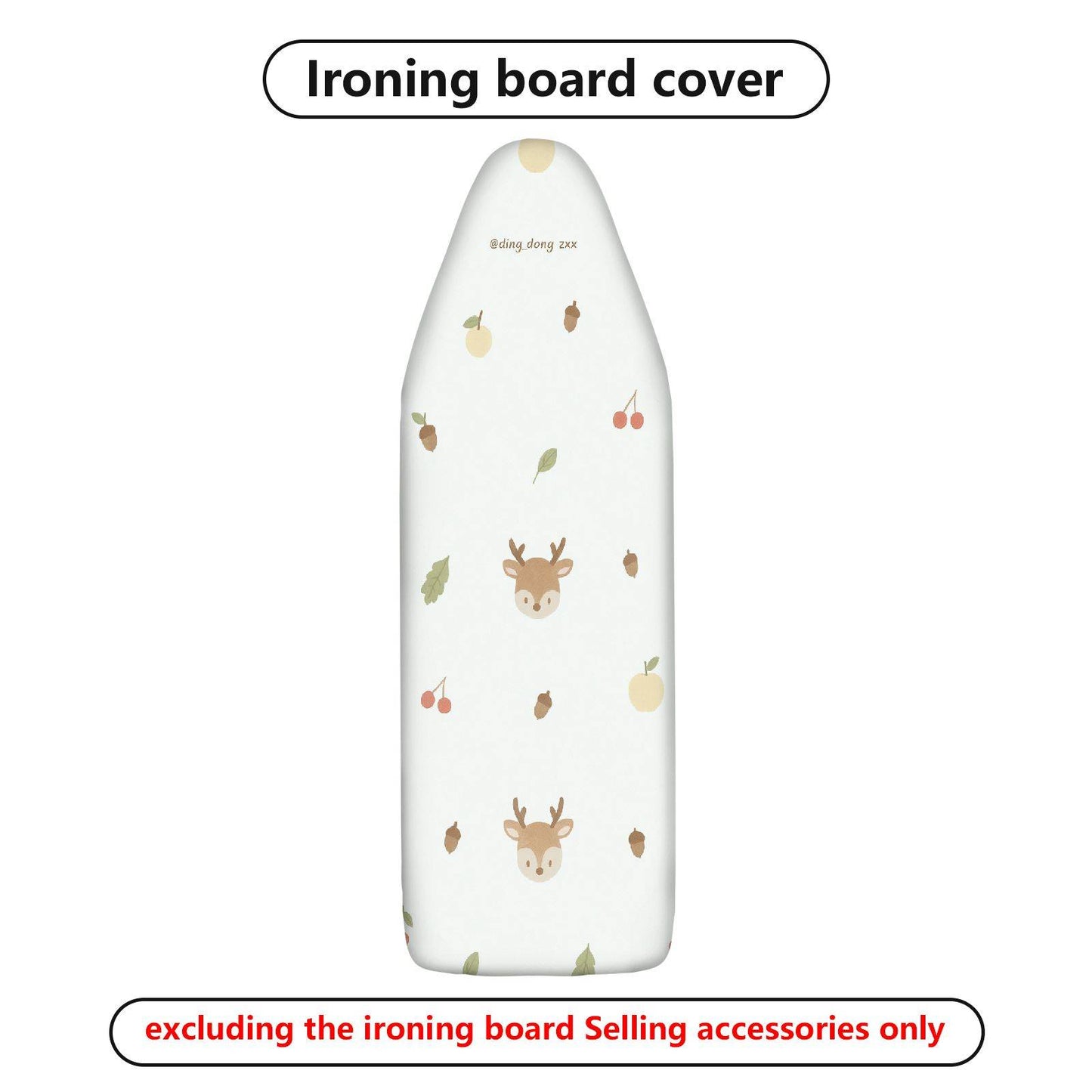 1-Piece Deer Fruit Nature  Ironing Board Cover, Universal Size, Without Board