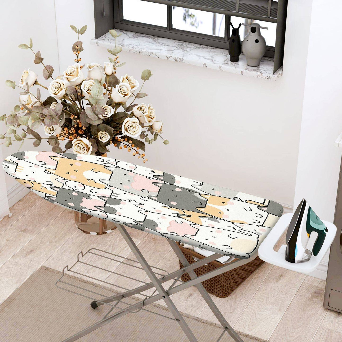 1-Piece Cat  Cute  Ironing Board Cover, Universal Size, Without Board