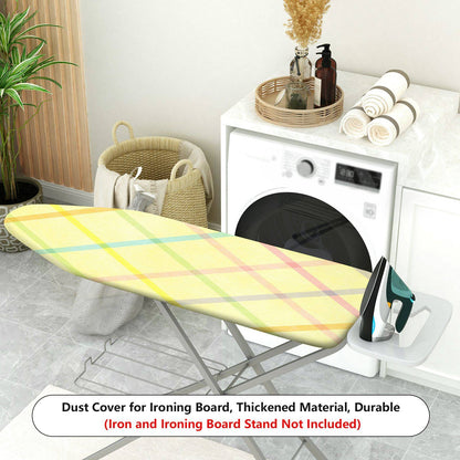 1-Piece Pastel Plaid Pattern Colorful Checks Geometric  Ironing Board Cover, Universal Size, Without Board