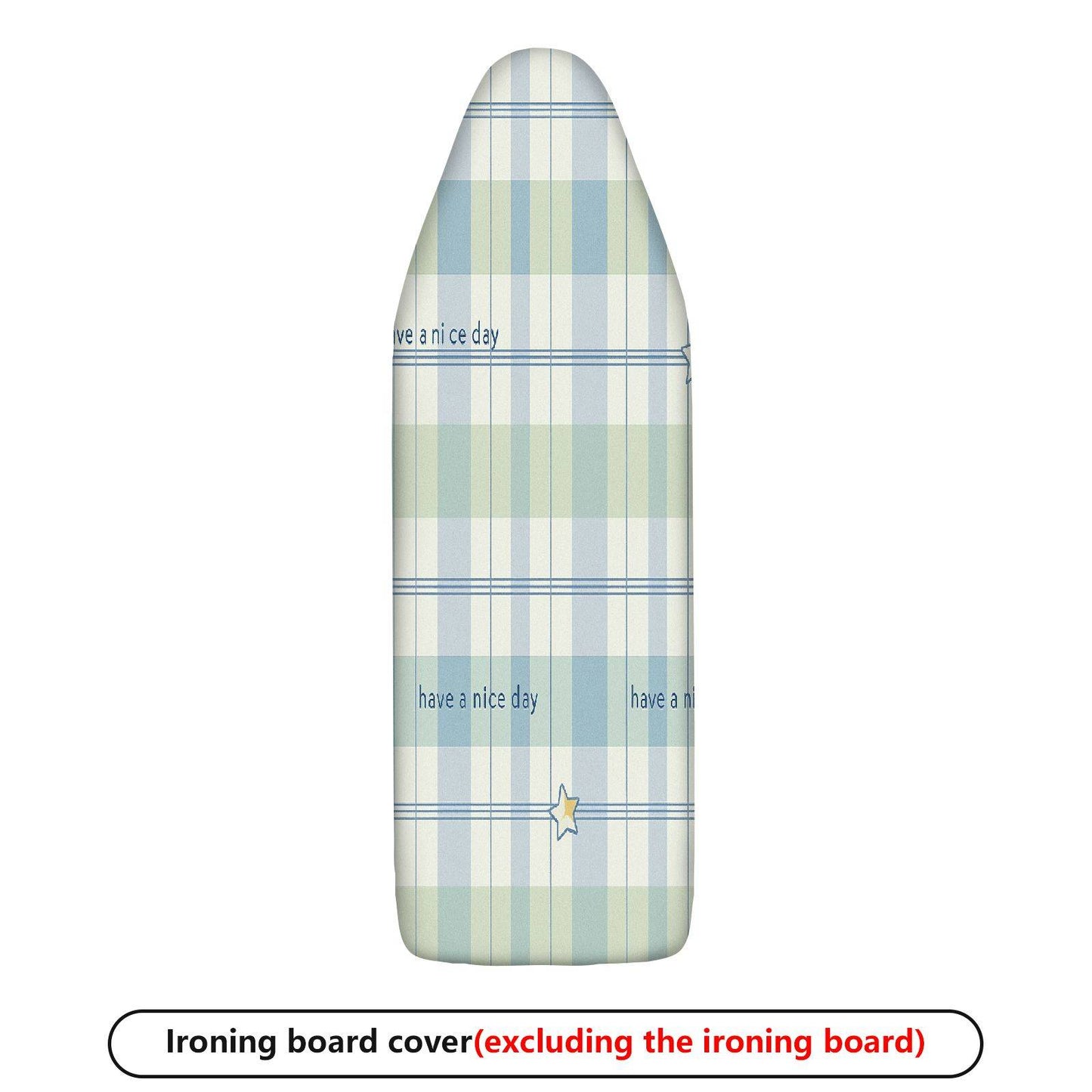 1-Piece Plaid Star Nice Day  Ironing Board Cover, Universal Size, Without Board