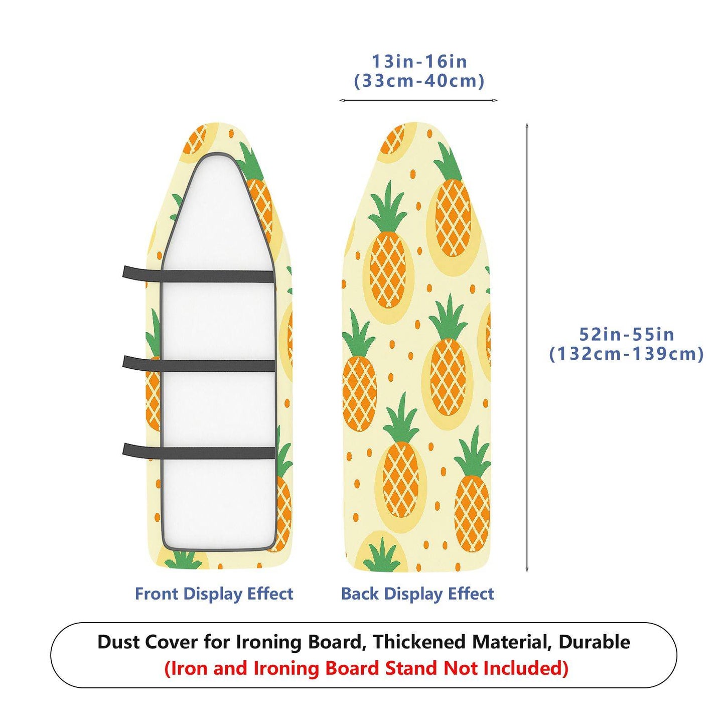 1-Piece Pineapple Print Decorative Fruity Style  Ironing Board Cover, Universal Size, Without Board
