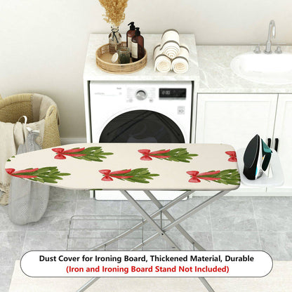 1-Piece Christmas Bow Greenery  Ironing Board Cover, Universal Size, Without Board
