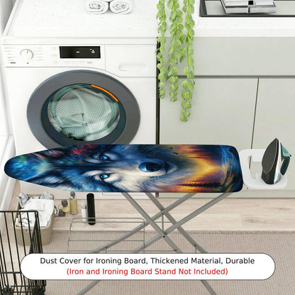 1-Piece Wolf Pattern Forest Scenery  Ironing Board Cover, Universal Size, Without Board