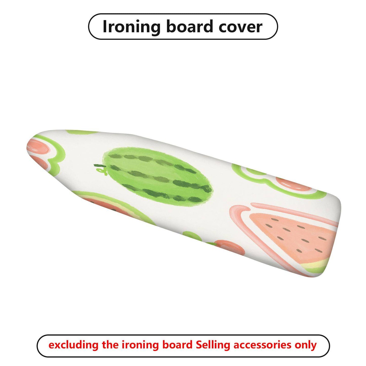 1-Piece Watermelon Fruit Pattern Green Pink  Ironing Board Cover, Universal Size, Without Board