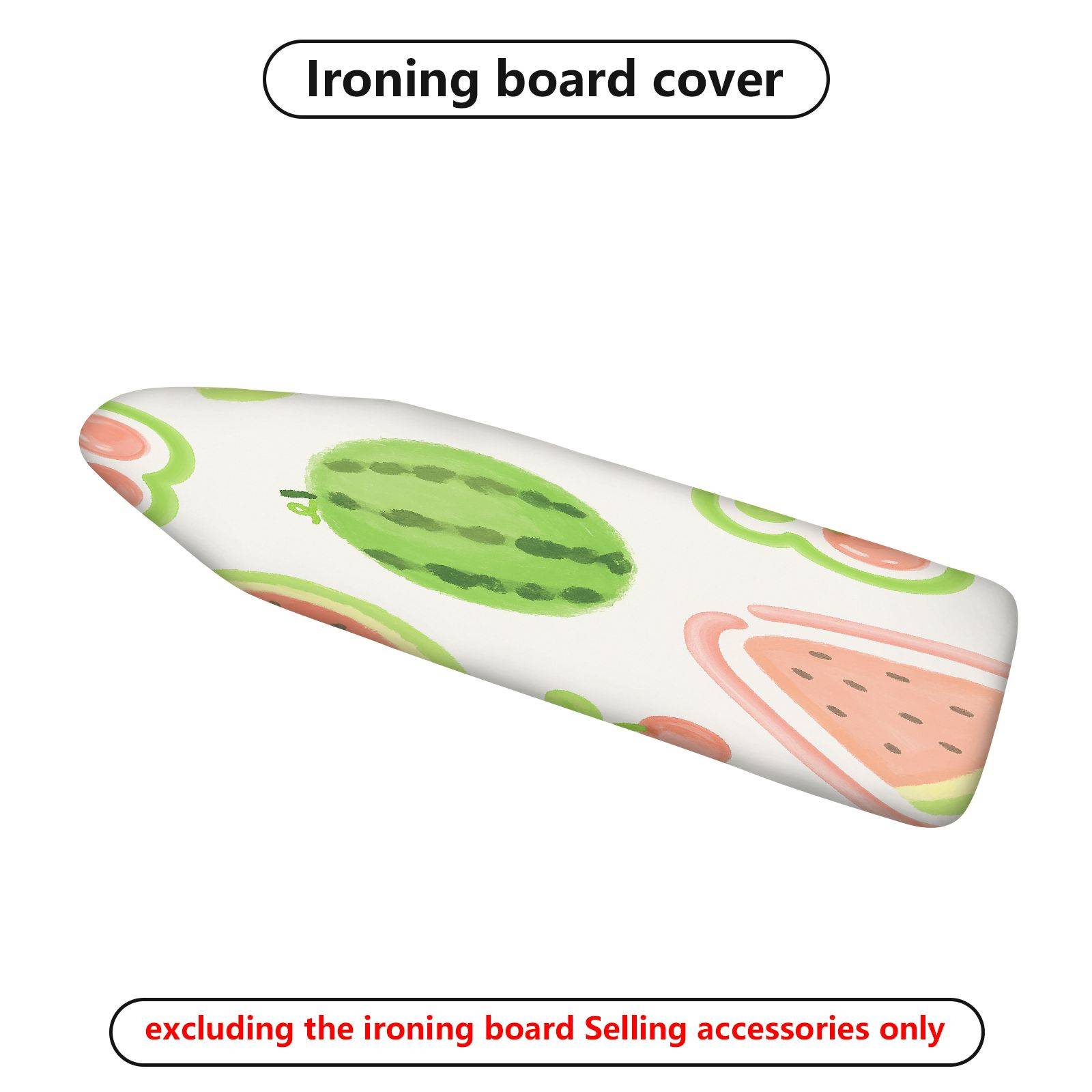 1-Piece Watermelon Fruit Pattern Green Pink  Ironing Board Cover, Universal Size, Without Board