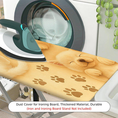 1-Piece Puppy Paw Print Sleeping Dogs Cute  Ironing Board Cover, Universal Size, Without Board