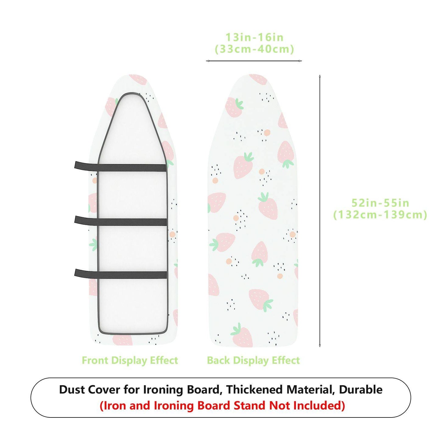 1-Piece Strawberry Floral Cute  Ironing Board Cover, Universal Size, Without Board