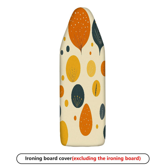 1-Piece Abstract Retro Circle Leaf  Ironing Board Cover, Universal Size, Without Board