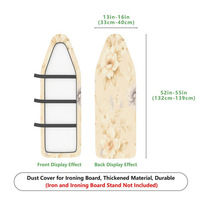 1-Piece Floral Beige Pastel  Ironing Board Cover, Universal Size, Without Board