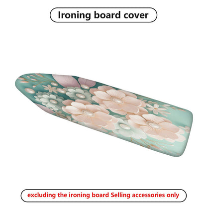 1-Piece Floral Pattern Pastel Green Beige  Ironing Board Cover, Universal Size, Without Board