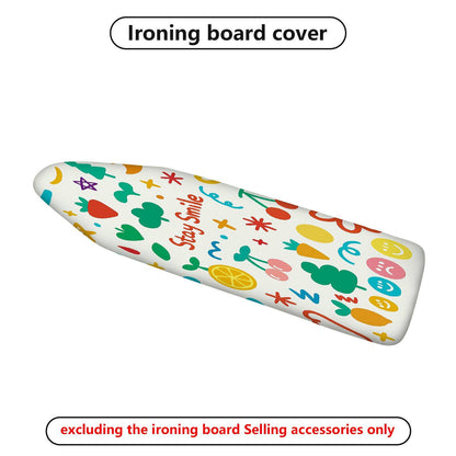 1-Piece Colorful Smiley Fruits  Ironing Board Cover, Universal Size, Without Board