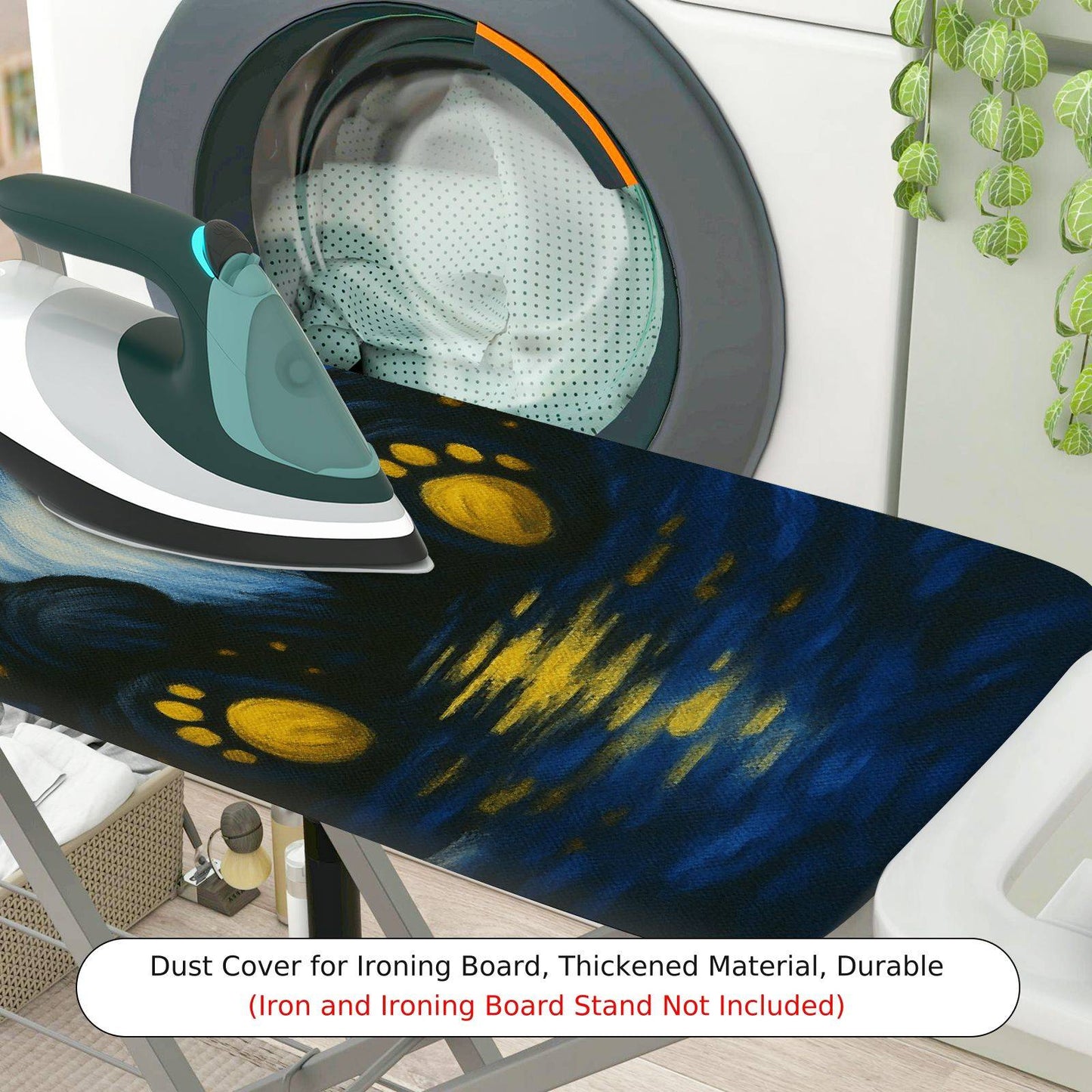 1-Piece Panda Starry Night Fun  Ironing Board Cover, Universal Size, Without Board