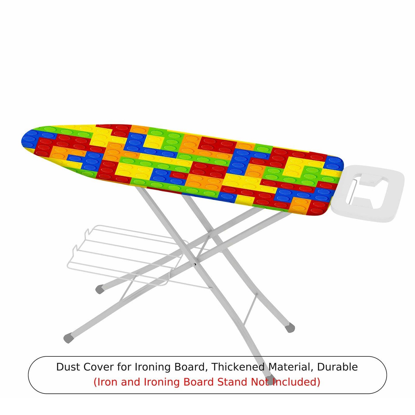 1-Piece Colorful Blocks Pattern Fun Decor  Ironing Board Cover, Universal Size, Without Board