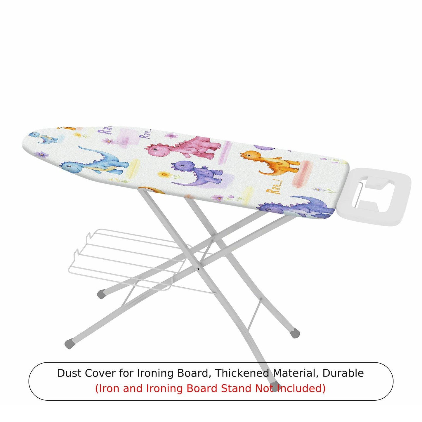 1-Piece Dinosaur Colorful Fun  Ironing Board Cover, Universal Size, Without Board