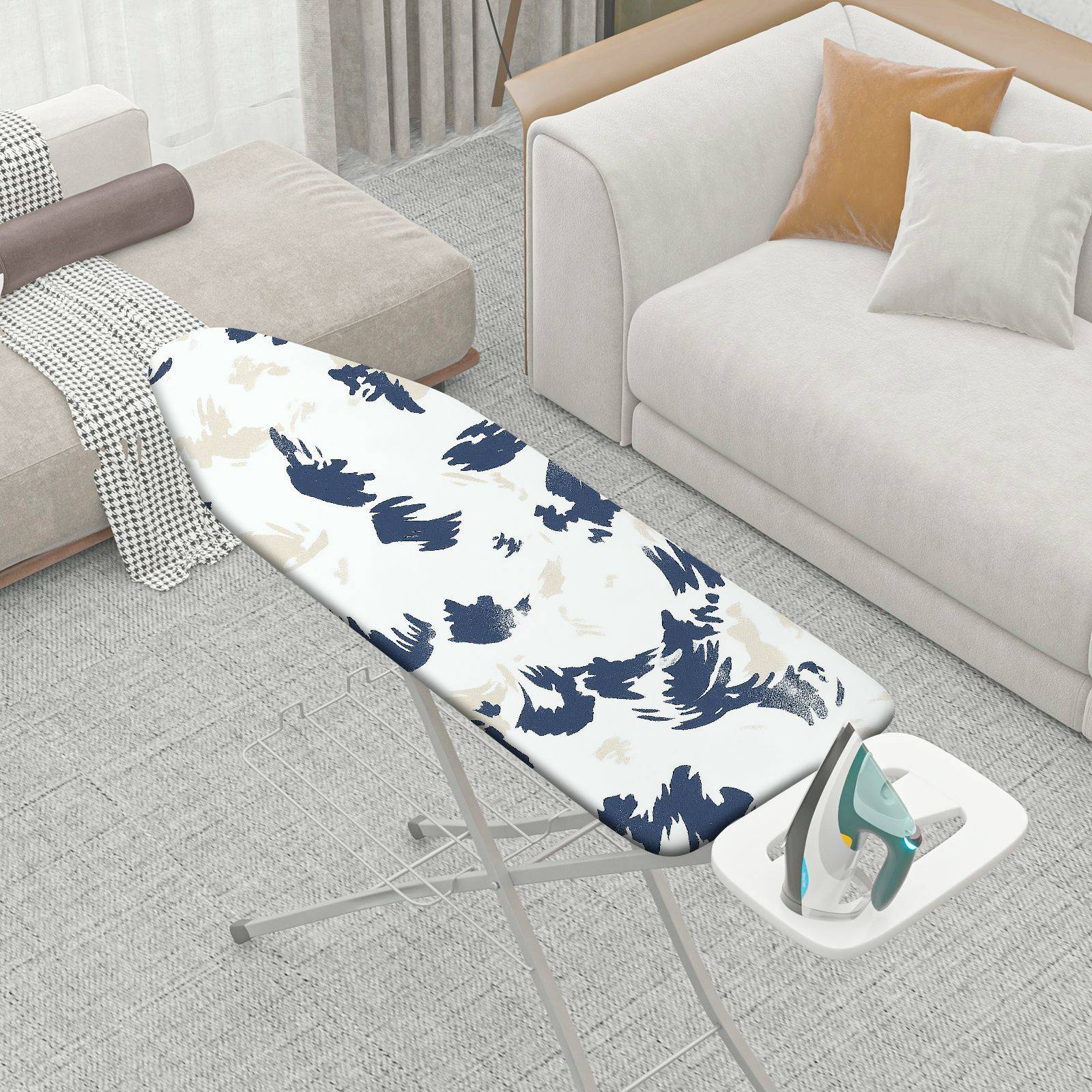 1-Piece Abstract Printed Minimalist  Ironing Board Cover, Universal Size, Without Board