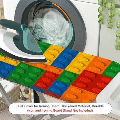 1-Piece Colorful Block Pattern Creative Fun Play  Ironing Board Cover, Universal Size, Without Board