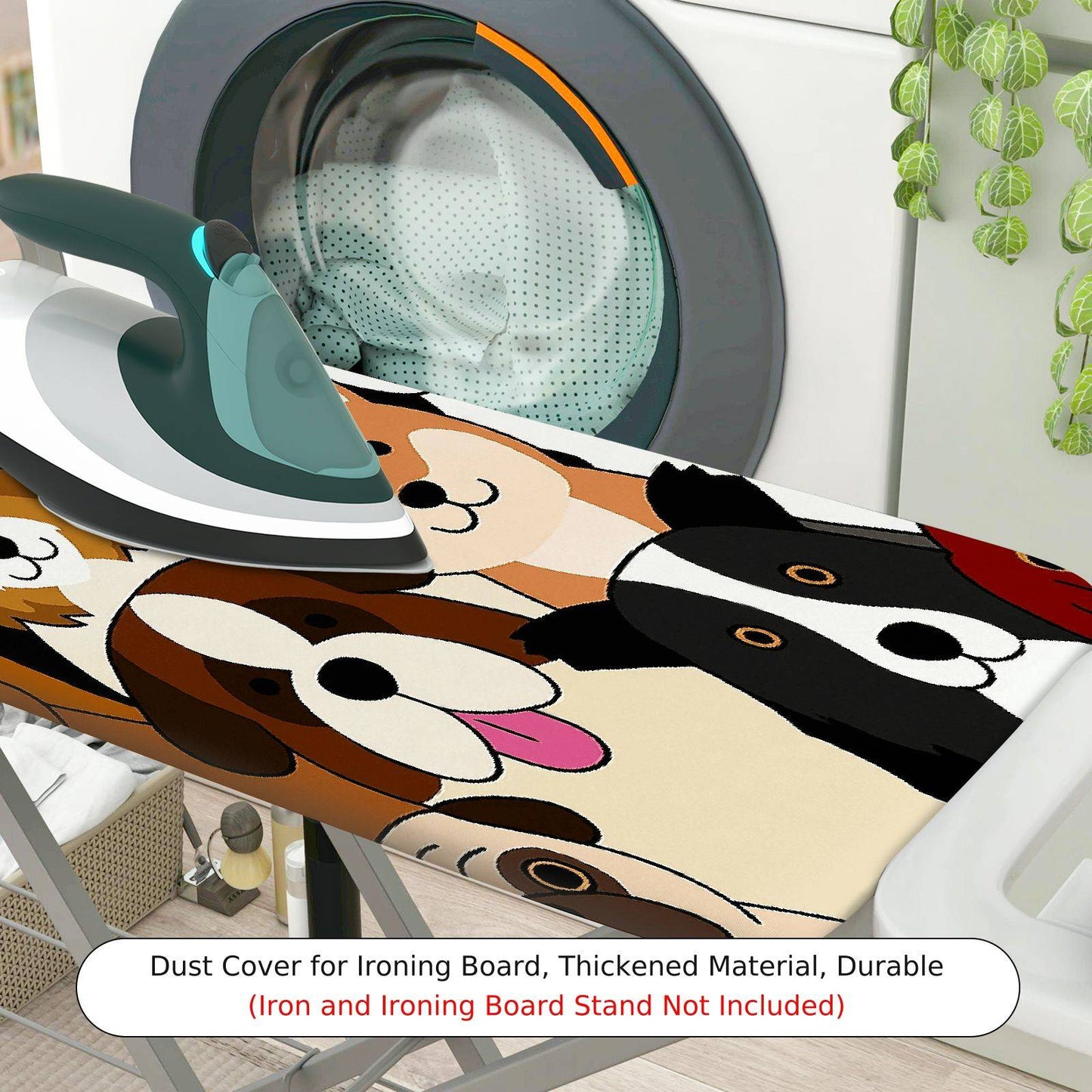 1-Piece Dogs Cute  Ironing Board Cover, Universal Size, Without Board
