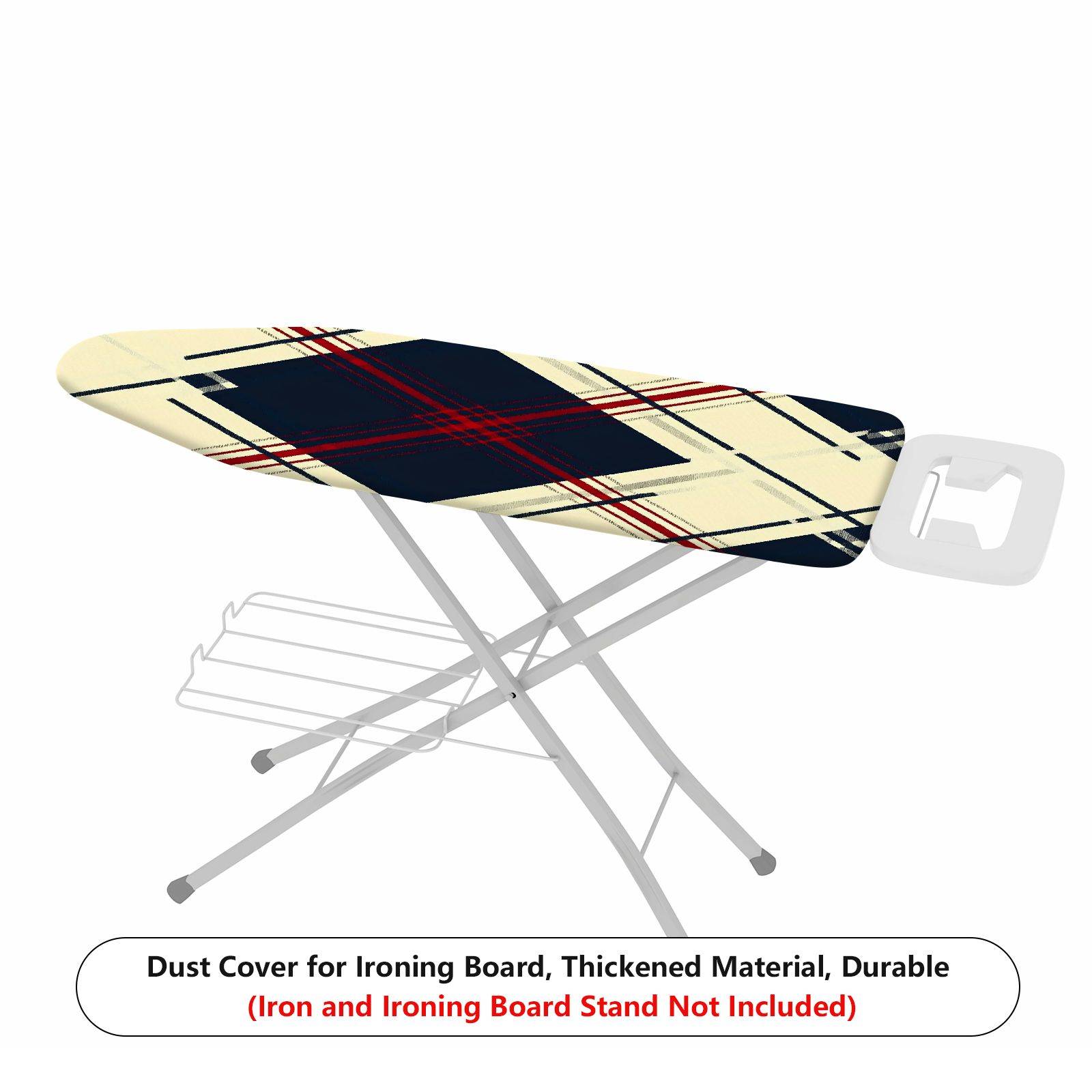 1-Piece Plaid Diamond Red  Ironing Board Cover, Universal Size, Without Board
