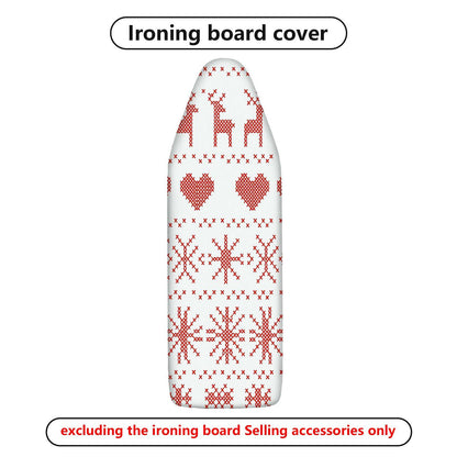 1-Piece Christmas Nordic Deer Heart  Ironing Board Cover, Universal Size, Without Board