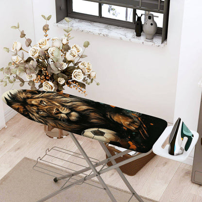 1-Piece Lion Soccer Art  Ironing Board Cover, Universal Size, Without Board