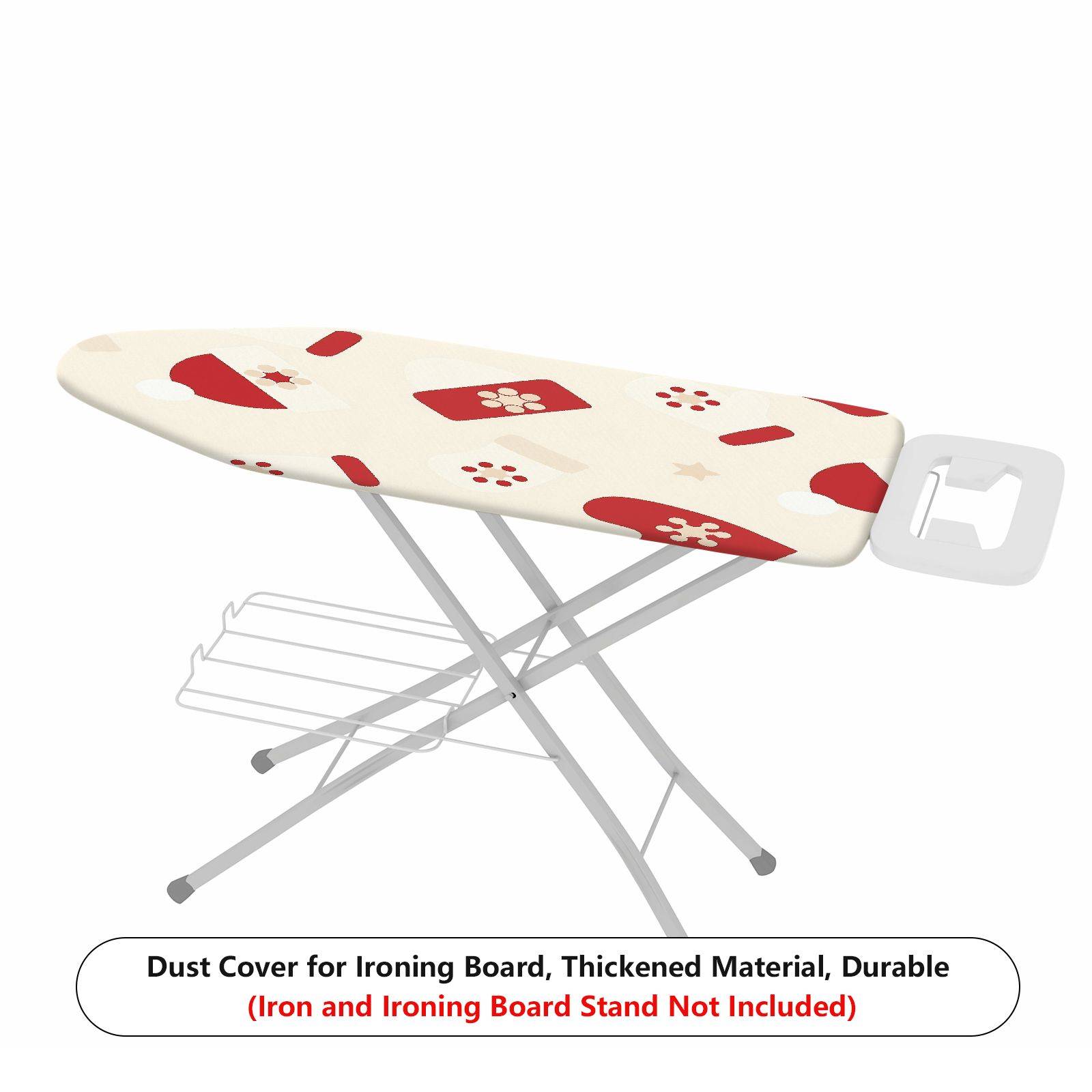 1-Piece Christmas Red White Pattern Santa Hat  Ironing Board Cover, Universal Size, Without Board