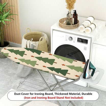 1-Piece Christmas Green Tree Star  Ironing Board Cover, Universal Size, Without Board