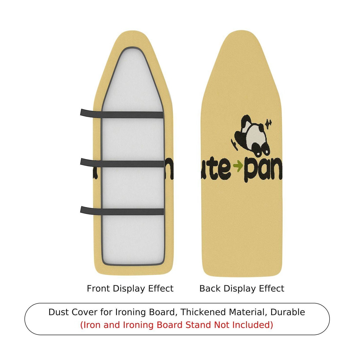 1-Piece Cute Panda Yellow  Ironing Board Cover, Universal Size, Without Board