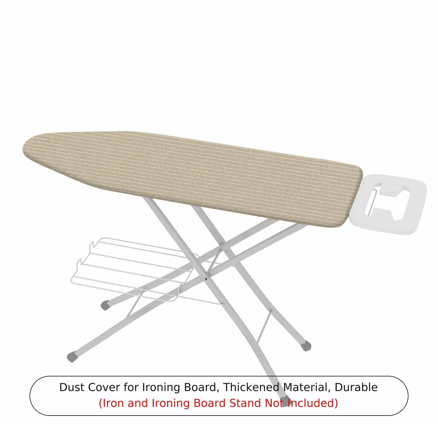 1-Piece Striped Beige Simple  Ironing Board Cover, Universal Size, Without Board