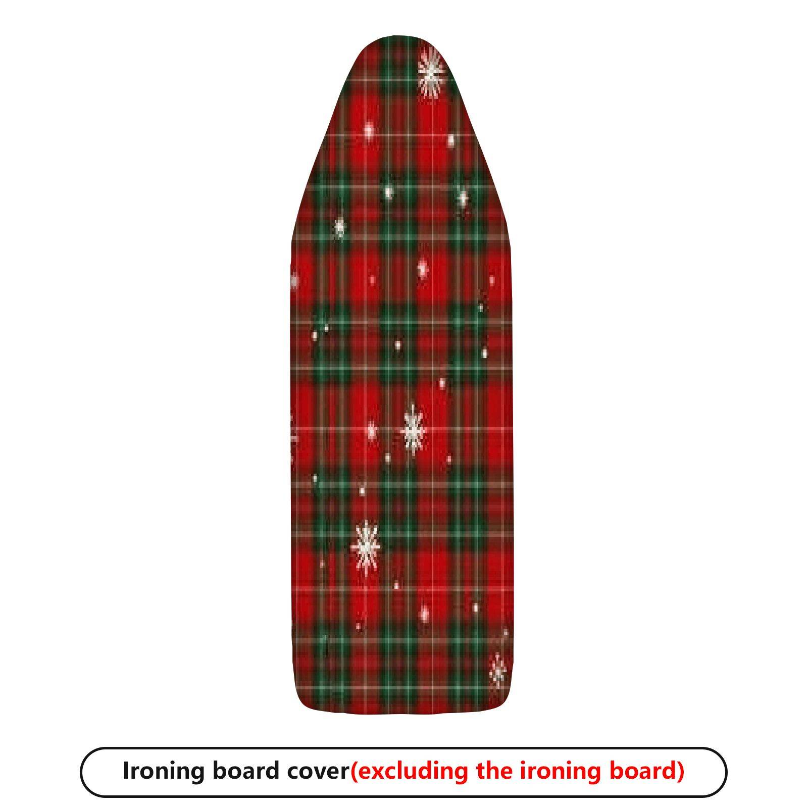 1-Piece Snowflake Plaid Red  Ironing Board Cover, Universal Size, Without Board