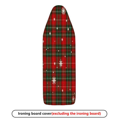 1-Piece Snowflake Plaid Red  Ironing Board Cover, Universal Size, Without Board