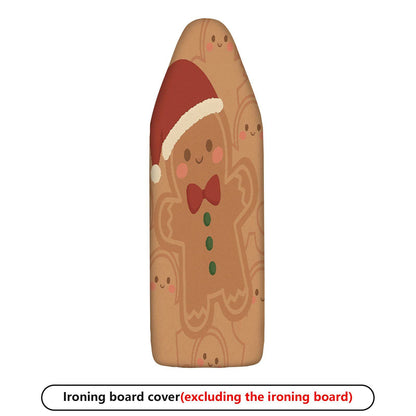 1-Piece Christmas Gingerbread Santa Claus  Ironing Board Cover, Universal Size, Without Board