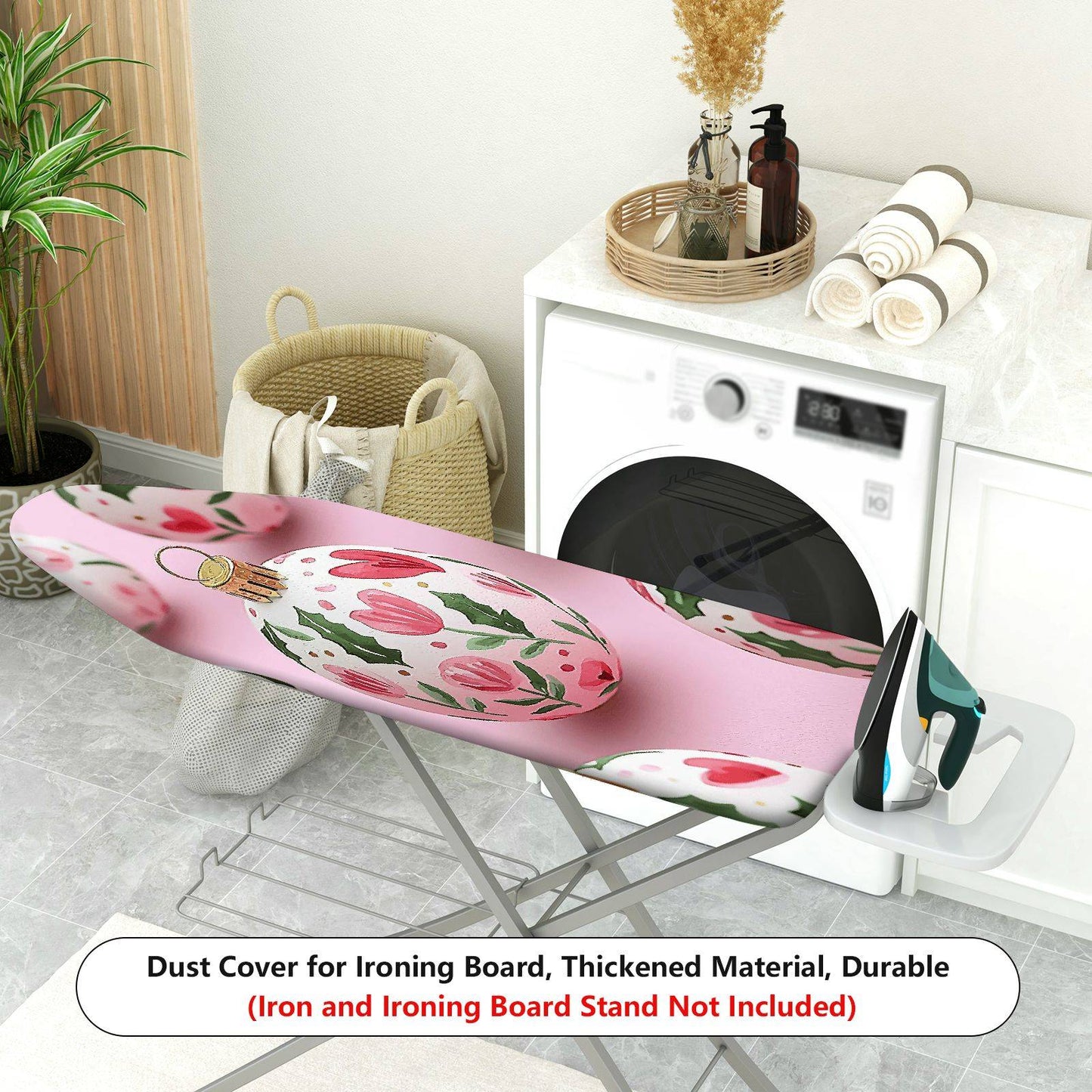 1-Piece Christmas Floral Decorative  Ironing Board Cover, Universal Size, Without Board