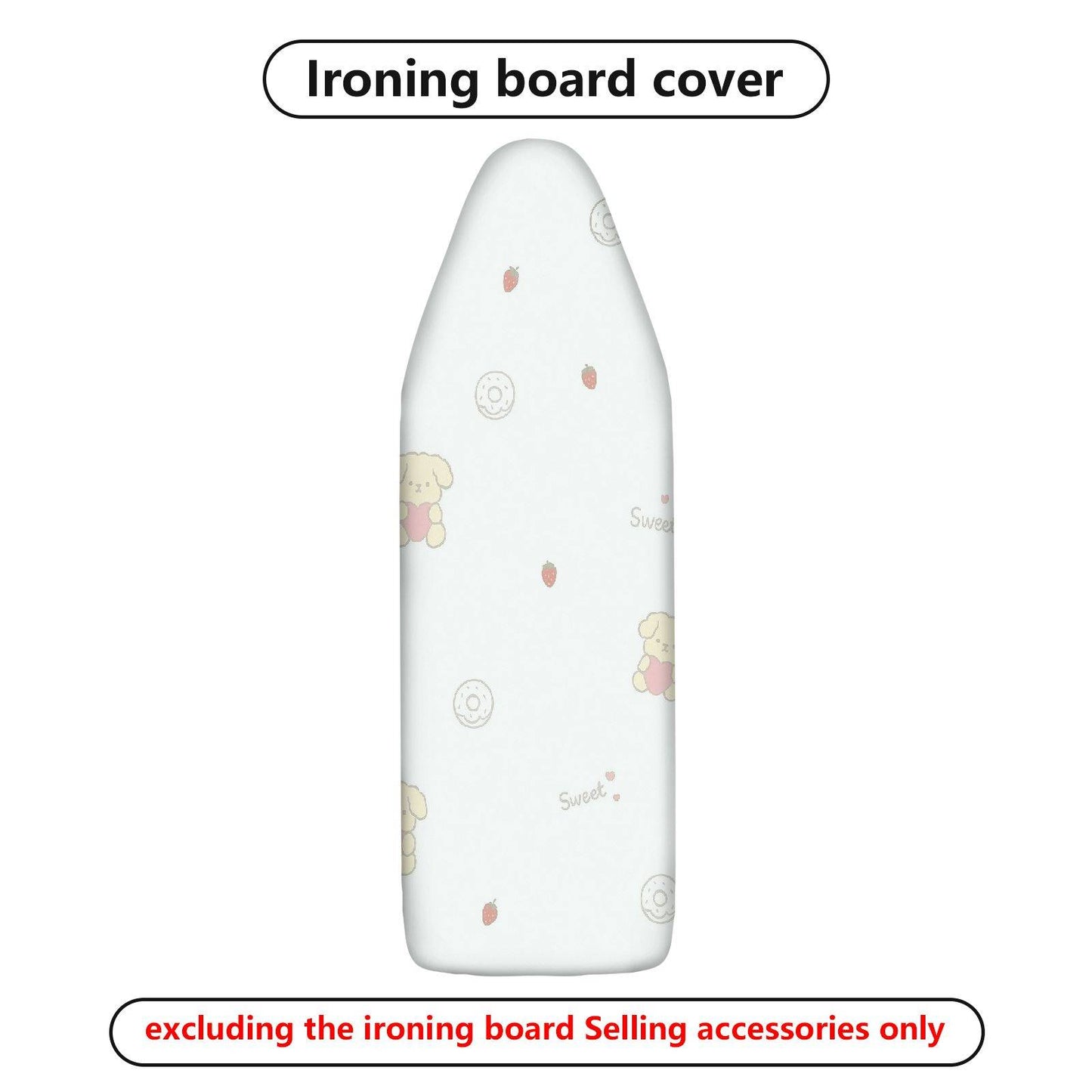 1-Piece Cute  Strawberry Bear Sweet  Ironing Board Cover, Universal Size, Without Board