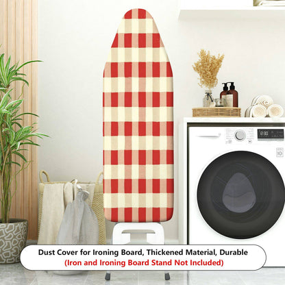 1-Piece Red Plaid Checkered Pattern  Ironing Board Cover, Universal Size, Without Board