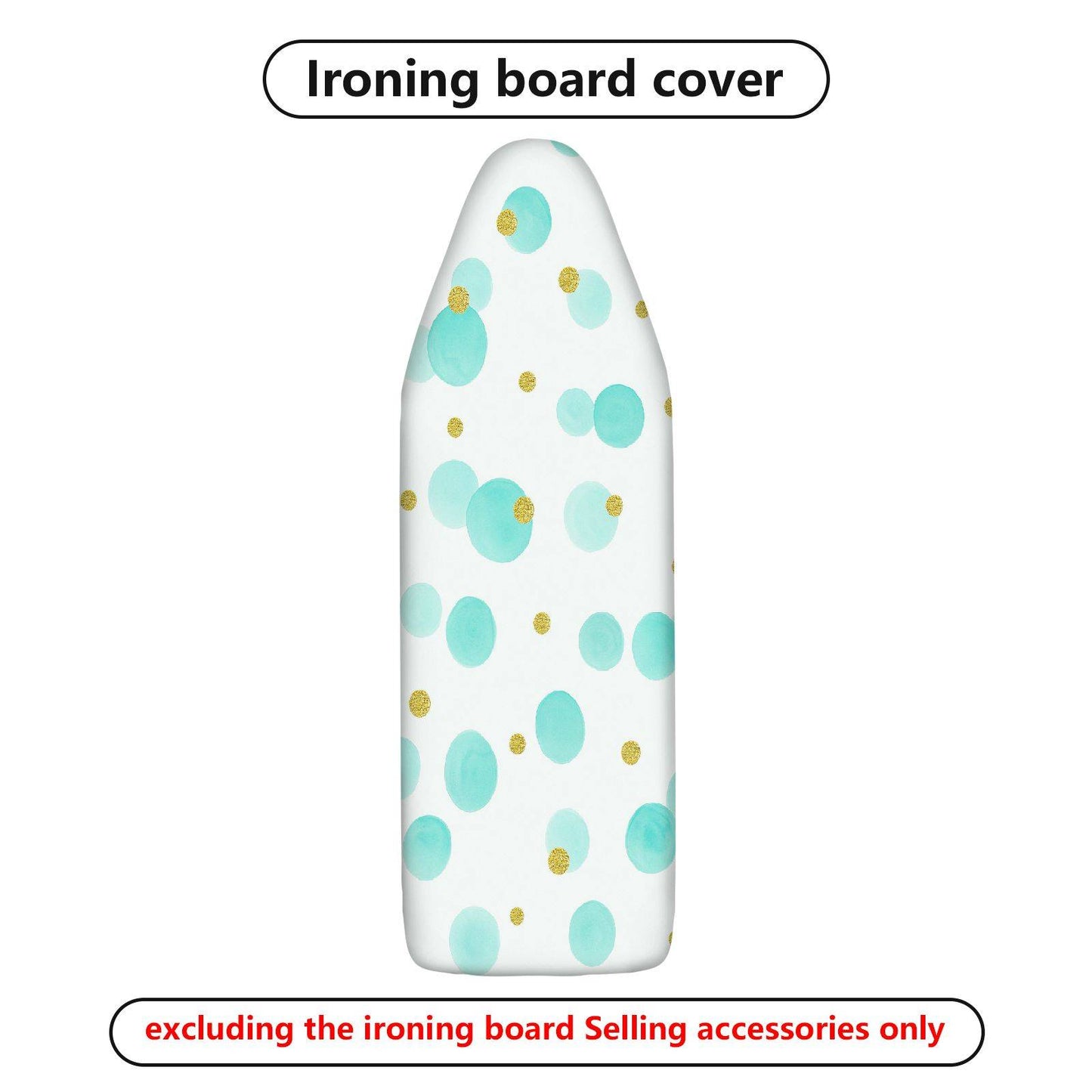 1-Piece Polka Dot Green Gold Pattern Cute  Ironing Board Cover, Universal Size, Without Board