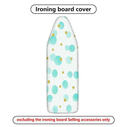 1-Piece Polka Dot Green Gold Pattern Cute  Ironing Board Cover, Universal Size, Without Board
