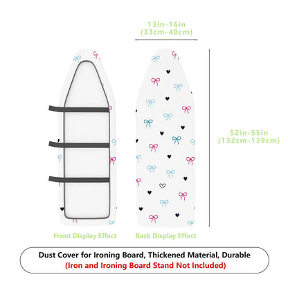 1-Piece Bow Heart Pattern Cute Durable  Ironing Board Cover, Universal Size, Without Board