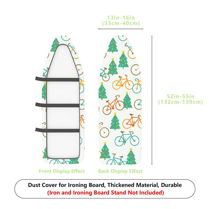 1-Piece Christmas Bicycle Forest  Ironing Board Cover, Universal Size, Without Board