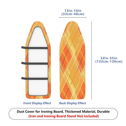 1-Piece Plaid Geometric Orange  Ironing Board Cover, Universal Size, Without Board