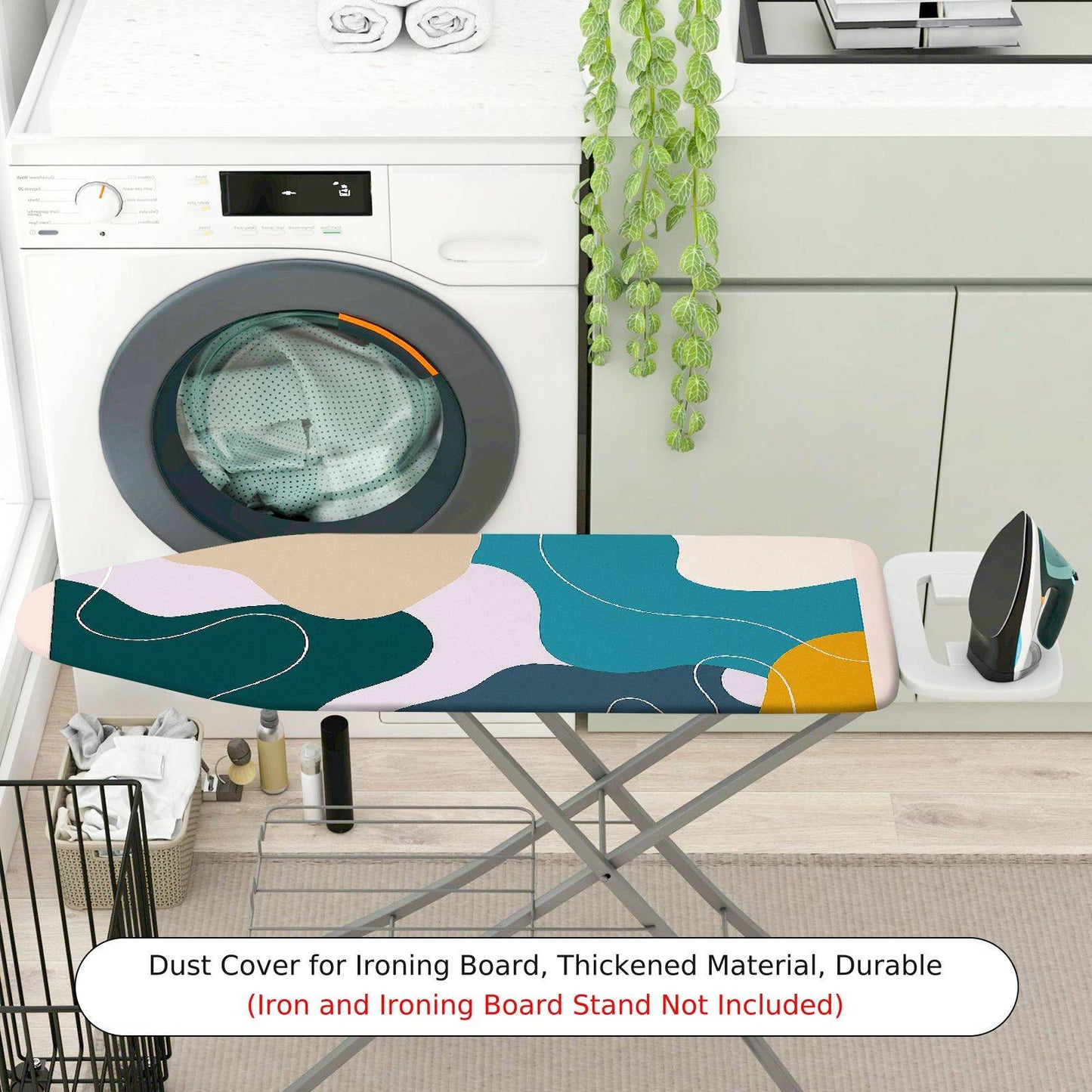 1-Piece Abstract Art Colorful Modern  Ironing Board Cover, Universal Size, Without Board