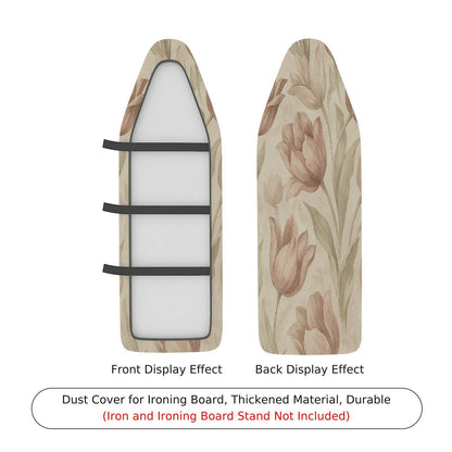 1-Piece Floral Pattern Beige Tulip  Ironing Board Cover, Universal Size, Without Board