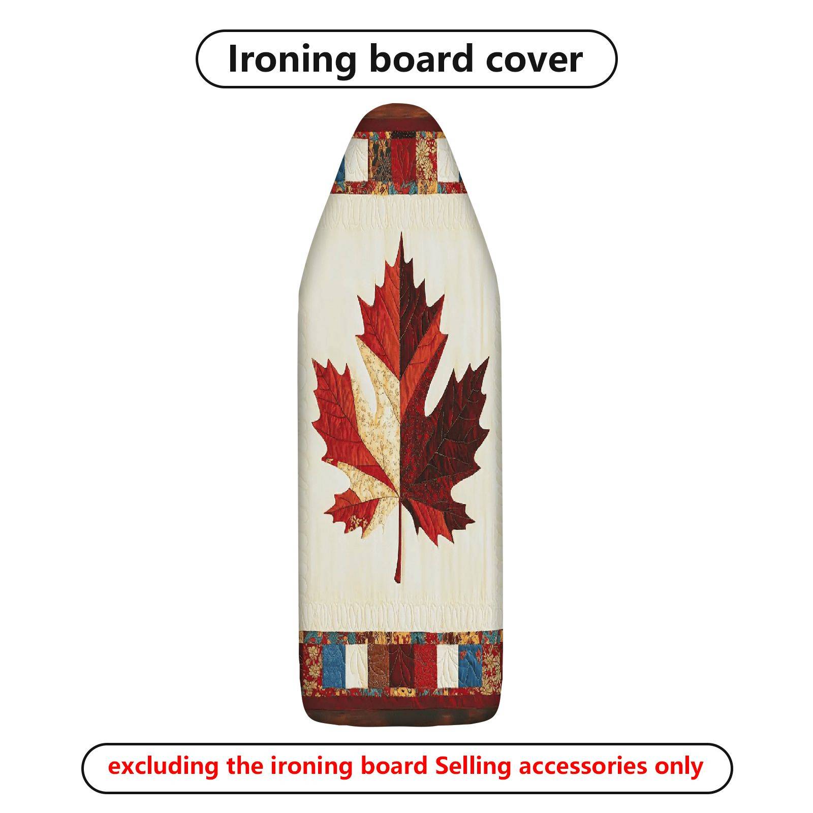1-Piece Maple Leaf Plaid Autumn  Ironing Board Cover, Universal Size, Without Board