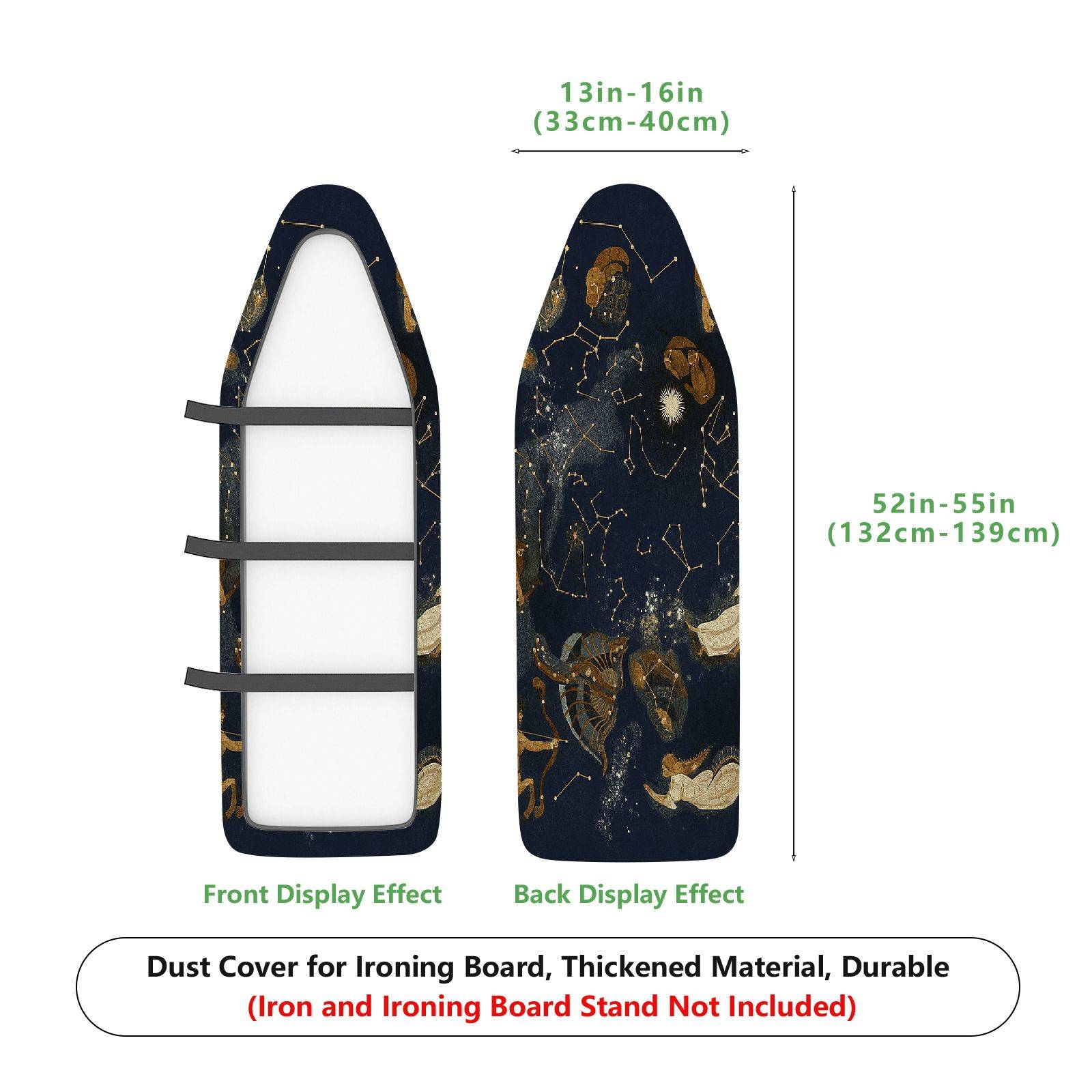 1-Piece Zodiac Constellation Galaxy  Ironing Board Cover, Universal Size, Without Board