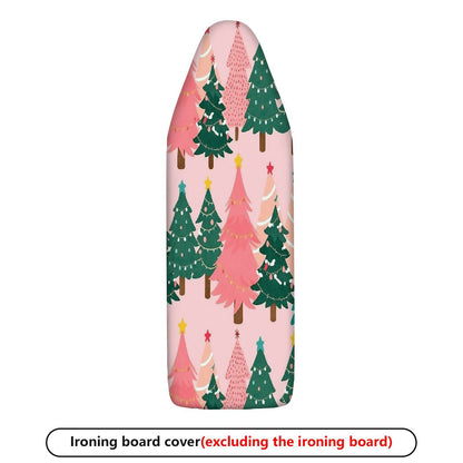 1-Piece Christmas Forest Trees Pattern Pink  Ironing Board Cover, Universal Size, Without Board