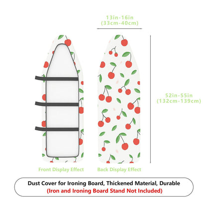 1-Piece Cherry Pattern Fruit Design Green Leaf  Ironing Board Cover, Universal Size, Without Board