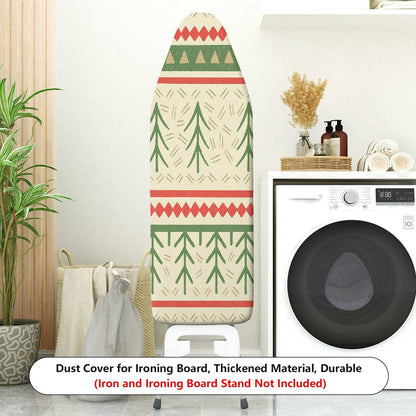 1-Piece Christmas Festive Geometric Tree  Ironing Board Cover, Universal Size, Without Board