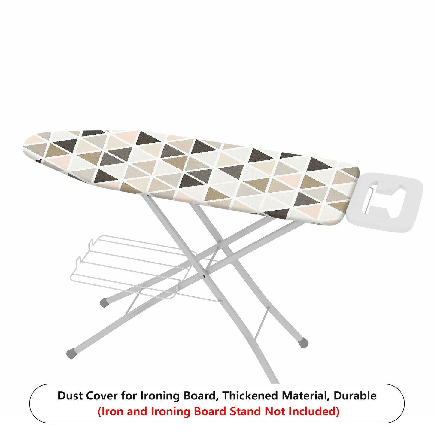 1-Piece Geometric Pattern Beige Brown Triangle  Ironing Board Cover, Universal Size, Without Board