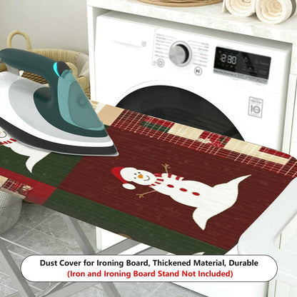 1-Piece Snowman Christmas Patchwork  Ironing Board Cover, Universal Size, Without Board